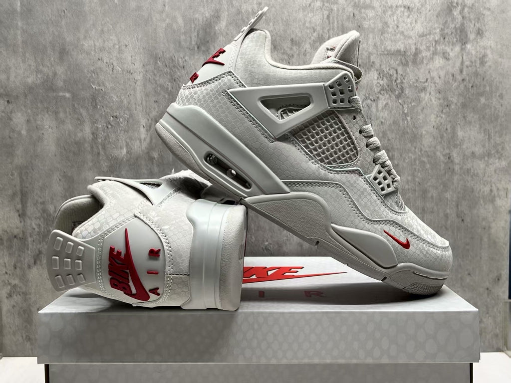Air Jordan 4 Retro OG x Nigel Sylvester "Brick After Brick" (Grey/Red)