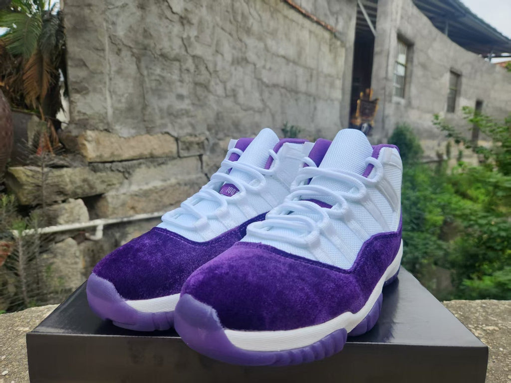 Air Jordan 11 Retro – White / Royal Purple Custom