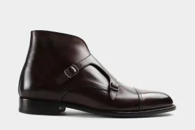 ENZO • Custom Fitted Bespoke Double Monk Strap Boots • HICKORY